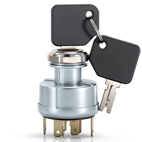 مفتاح تشغيل الإشعال 4292483 - يحل محل Pollak 31-297 / Clark 2782017 - متوافق مع الرافعات الشوكية Hyster/Clark، 4 أوضاع، مع مفتاحين in Kuwait