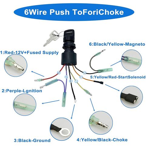 Boat Ignition Switch with Keys for Mercury Mariner Replace Mercury Ignition Switch 87-17009A2 87-17009A5 Control Box with 2 Keys 3 Position 6 Wire Connectors in Saudi Arabia
