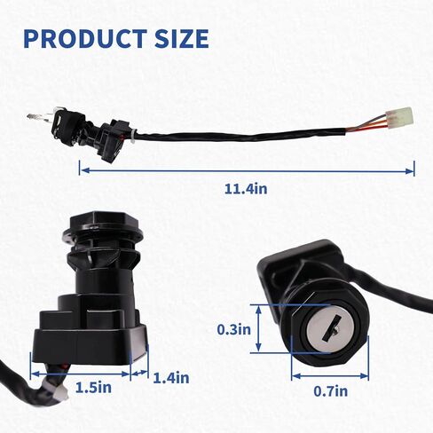 Ignition Key Switch for Arctic Cat ATV 250 2X4 2000-2005 300 2X4 2000-2003 400 2X4 4X4 2003-2007 250 4X4 2001-2005 500 4X4 FIS MRP TRV TBX LE 2000-2006 300 4X4 MRP 2000-2005 in Kuwait