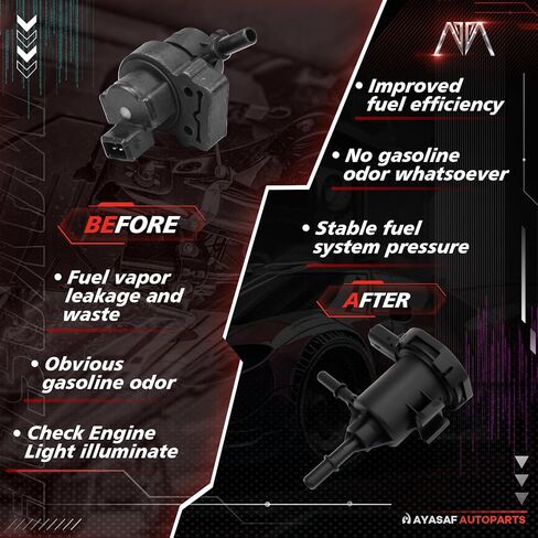 MAYASAF 911-482 CP591 Vapor Canister Purge Solenoid Valve fits for Ram Dakota 2011, for Dodge Dakota 2007-12/Nitro 2007-12/Viper 2008-17, for Jeep Liberty 2008-13/Wrangler 2007-18 in Saudi Arabia
