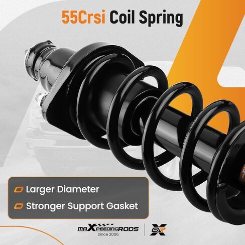 دعامات خلفية من maxpeedingrods ممتصة للصدمات لسيارة Honda Civic 2001-2005، 171340L 171340R دعامة كاملة مع مجموعة زنبركية ملفوفة، قطعتان in Saudi Arabia