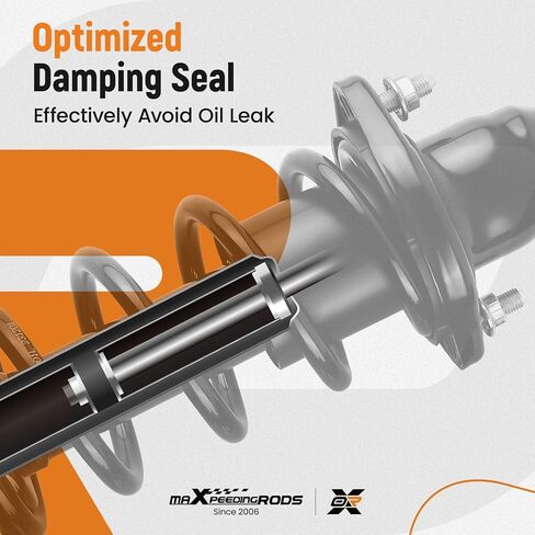 دعامات خلفية من maxpeedingrods ممتصة للصدمات لسيارة Honda Civic 2001-2005، 171340L 171340R دعامة كاملة مع مجموعة زنبركية ملفوفة، قطعتان in Saudi Arabia