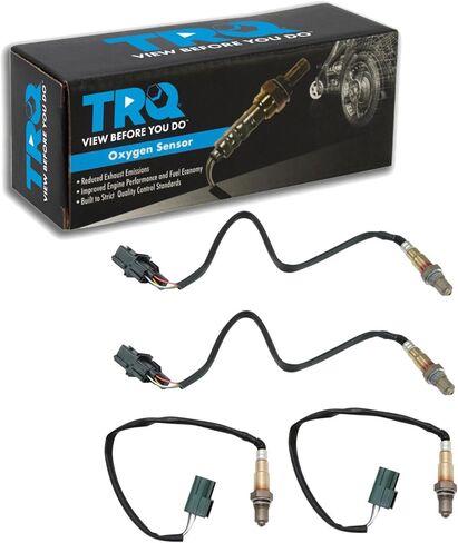 TRQ 4 Piece O2 02 Oxygen Sensor Direct Fit Upstream & Downstream Kit Compatible with Nissan in Kuwait