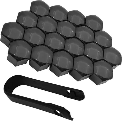 20PCS Car Lug Nut Covers, 21mm Hexagonal Wheel Lug Nut Covers, Scratch-resistant Rust-Proof Auto Hub Bolt Head Protector, with Remover Clip, Universal Nut Tire Screws for Most Cars(Silver) in Saudi Arabia