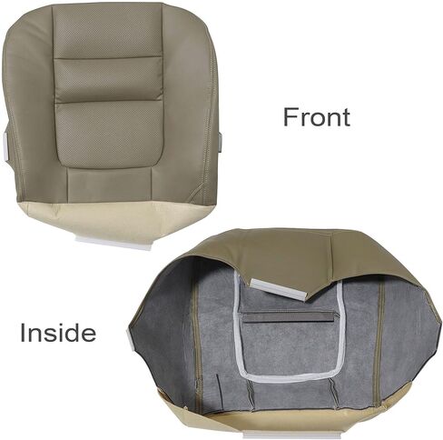 GXARTS Driver and Passenger Side Bottom Leather Seat Cover Parchment TAN Compatible with Ford F250 F350 Lariat 2001 in Saudi Arabia