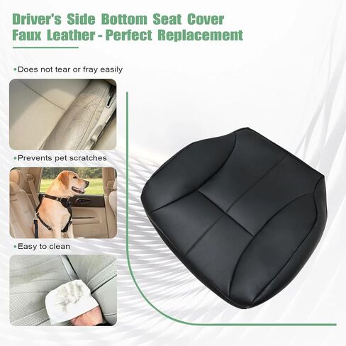 FZJDSD 5PCS Black Driver & Passenger Side Bottom & Top Replacement Microfiber Leather Seat Covers and Driver Seat Foam Cushion Compatible with Dodge Ram 1500 2500 3500 1998 1999 2000 2001 2002 in Saudi Arabia