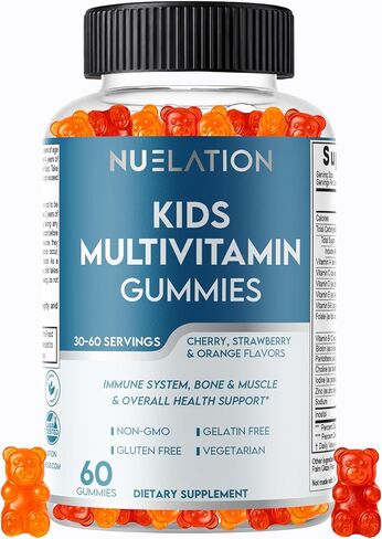 Kids Multivitamin Gummies, 30-60 Day Supply with 14 Essential Kids Vitamins & Minerals. Toddler Vitamins for Overall Wellness. Non-GMO, Gelatin-Free, Gluten-Free, Vegetarian Children Vitamin in Saudi Arabia