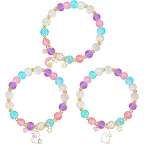 3pcs أساور عيد الفصح هدايا للنساء سلة عيد الفصح، لطيف الأرنب سحر تمتد مطرز سوار مع بطاقة، أرنب عيد الفصح البيض الحشو للفتيات المراهقات مجوهرات هدايا عطلة حزب الملحقات in Kuwait