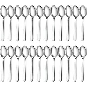 مجموعة ملاعق صغيرة من 36 قطعة (6.2 بوصة)، ملاعق فضية، ملاعق شاي من الفولاذ المقاوم للصدأ، ملاعق صغيرة، ملعقة صغيرة مصقولة مرآة، ملاعق حلوى للمنزل، المطبخ، المطعم، آمنة للاستخدام في غسالة الأطباق in Kuwait