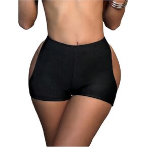 شورت سباحة نسائي من SweatyRocks مزود بفتحة خلفية وخصر عالٍ لباس سباحة سفلي in Kuwait