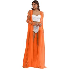 Yinyyinhs المرأة تول رداء شير الدانتيل الزفاف خلع الملابس Materntiy Robes مثير الملابس الداخلية ثوب النوم الحمام ملابس خاصة in Kuwait