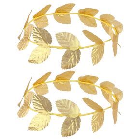 عصابة رأس من أوراق الشجر اليونانية، عصابة رأس من أوراق الغار الروماني، إكليل ذهبي، تاج رأس يوناني، زي الآلهة للنساء والرجال، ملحقات تزيين حفلات الهالوين، عبوة من قطعتين in Kuwait