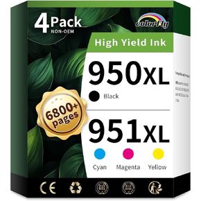 مجموعة خراطيش الحبر 950xl و951xl المتوافقة مع مجموعة خراطيش الحبر HP 950 951 البديلة مع HP OfficeJet Pro 8600 8610 8620 8100 8630 8660 8640 8615 (4 عبوات) in Kuwait