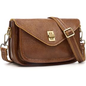 Crossbody Bags for Women Genuine Leather Crossbody Purses with Multi-Pockets, Vintage Small Women's Crossbody Handbags in Kuwait