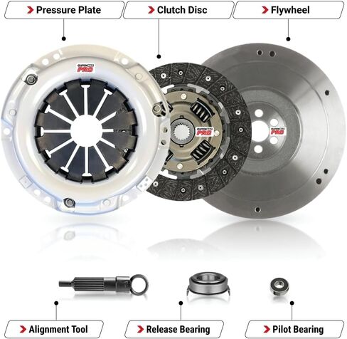CMP Stage 2 Sport Clutch Kit with Flywheel Fits Suzuki 1986-1995 Samurai 1989-1992 Sidekick 1.3L SOHC 4cyl in Saudi Arabia