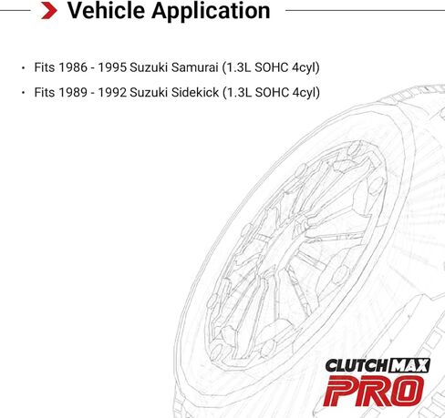 CMP Stage 2 Sport Clutch Kit with Flywheel Fits Suzuki 1986-1995 Samurai 1989-1992 Sidekick 1.3L SOHC 4cyl in Saudi Arabia