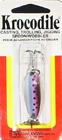 Luhr Jensen 3/16 Krocodile (Treble Hook) Rainbow Trout, Black Silver Reflex in Saudi Arabia