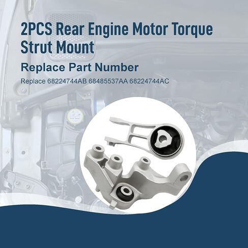 Rear Engine Motor Mount Torque Strut Mount Kit Fit For Chrysler Pacifica 3.6L 2017-2020 NO Hybrid Voyager 2020-2021, Rear Engine Motor Torque Strut Mount Replace 68224744AB 68485537AA 68224744AC, 2PCS in Saudi Arabia