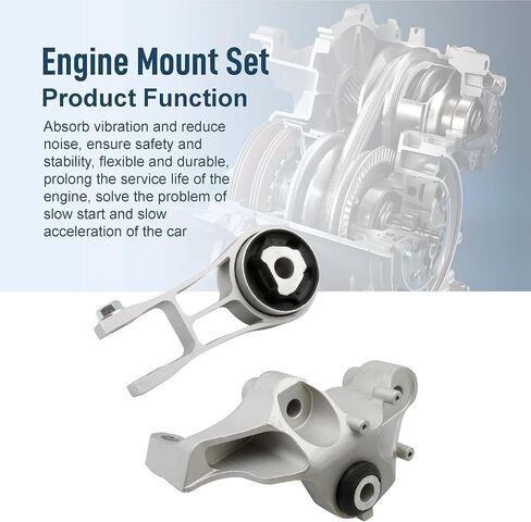 Rear Engine Motor Mount Torque Strut Mount Kit Fit For Chrysler Pacifica 3.6L 2017-2020 NO Hybrid Voyager 2020-2021, Rear Engine Motor Torque Strut Mount Replace 68224744AB 68485537AA 68224744AC, 2PCS in Saudi Arabia