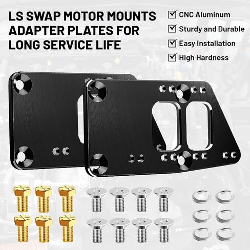 for LS Swap Motor Mounts Adapter Plates - for SBC Vehicle to LS Engine Adjustable Universal LS Conversion Swap Bracket Small Block for LS1 LS3 LS2 LQ4 LQ9 LS6 L92 L99 L33 LR4 in Saudi Arabia