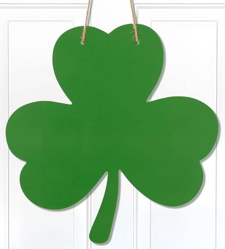 علامة باب عيد القديس باتريك، علامة تعليق خشبية شامروك لديكور يوم القديس باتريك، علامة ترحيب البرسيم الأخضر للباب الأمامي، أو الجدار، أو الشرفة، أو ديكور عطلة الربيع الأيرلندي in Kuwait