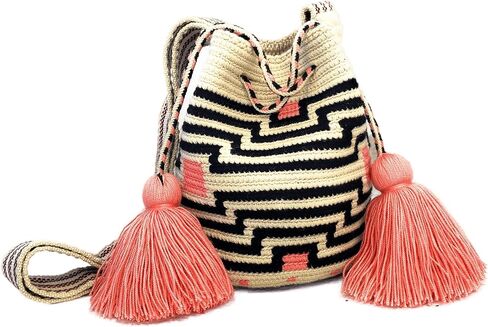 SMALL WAYUU Mochila Bag For Women original bolsa tejida colombiana authentic crochet pattern Gift from Colombia in Saudi Arabia