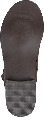 Journee Collection Women's Harley Extra Wide Calf Stacked Heel Riding Boots - Brown - 8.5 in Saudi Arabia