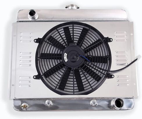 4 Row Radiator & Shroud 14"Fan For 1962-1967 CHEVROLET CHEVY NOVA II V8 Nova Ss Chevy II 2.5L performance ALUMINUM in Saudi Arabia