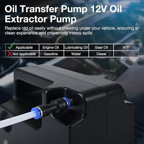 12V Oil Transfer Pump, Upgraded Self-Priming Fluid Electric Oil Pump Transfer Pump for Engine Oil, Gear Oil, Transmission Fluid Change Compatible with Cars, Trucks, Boats, ATVs, RVs, Motorcycles in Saudi Arabia