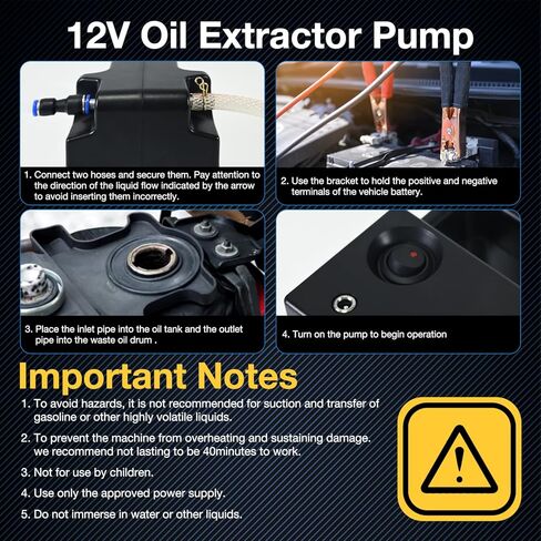 12V Oil Transfer Pump, Upgraded Self-Priming Fluid Electric Oil Pump Transfer Pump for Engine Oil, Gear Oil, Transmission Fluid Change Compatible with Cars, Trucks, Boats, ATVs, RVs, Motorcycles in Saudi Arabia