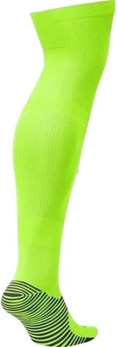 Nike Unisex Matchfit Knee-High Soccer Futbol/Football Socks, Bright Neon Volt/Black, (Medium) Mens 6-8 / Womens 6-10 / Youth 5Y-7Y, CV1956-702, Polyester Cotton Spandex, HiVis, High Visibility, Safety in Saudi Arabia