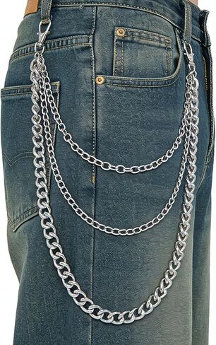 Wallet Chain Punk Pants Jeans Chain Pocket Chains Belt for Men Women Hip Hop Goth Accessories in Saudi Arabia