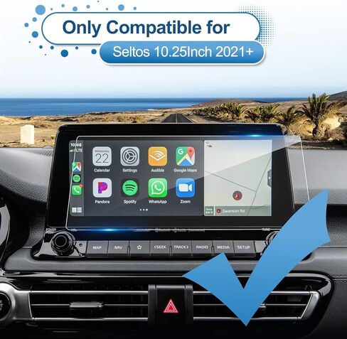 2021 2022 2023 Seltos Screen Protector for Kia Seltos (EX/SX/Nightfall Edition/S) 10.25-inch Touch Screen, 2023 2022 Seltos Tempered Glass 2023 Seltos Accessories HD Transparent 10.25Inch in Kuwait