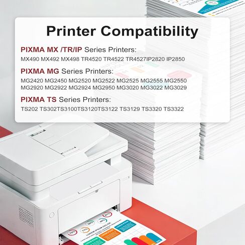 خرطوشة حبر PG-243 CL-244 XL بديلة لـ Canon 243XL 244XL (عبوة كومبو سوداء ثلاثية الألوان) تعمل من أجل Canon MX490 MX492 MG2522 TR4520 TS3322 TS202 TS3322 TS3122 iP2820 MG2420 MG2922 MG3020 in Kuwait