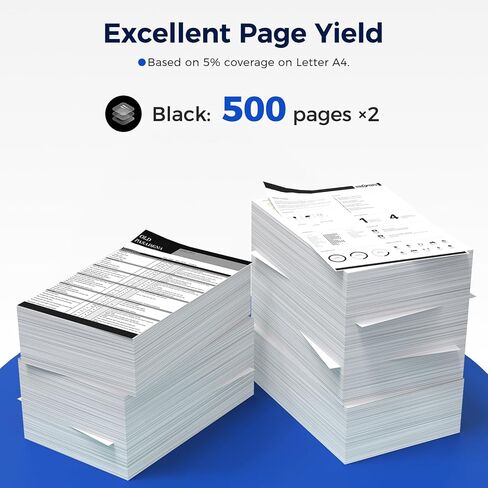 خرطوشة حبر MEGAIN 245XL 246XL بديلة لـ Canon 245 246 XL PG245 CL246 لخراطيش حبر Canon PIXMA MG2525 MG3022 MX490 TS202 TS3322 TR4520 TS302 TR4527 (2 كومبو أسود) in Kuwait