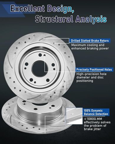 Rear Brake Pads And Rotors Kit Compatible With 2007-2017 Jeep Wrangler, 2018 Jeep Wrangler JK, 53041 D1274-8390 Automotive Replacement Brake Kits Drilled And Slotted Rotors 316mm(12.4in) in Saudi Arabia