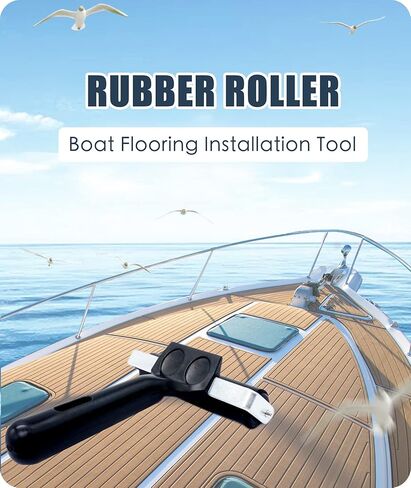 أسطوانة براير مطاطية لأدوات أرضيات القوارب - أسطوانة شريطية لتركيب التزيين، سقف RV، ورق جدران، تنعيم واسع النطاق (4 بوصات، قطعة واحدة) in Kuwait