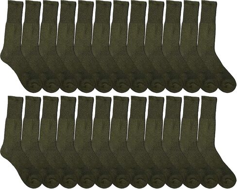 Yacht & Smith 24 PAIRS Mens Military Thick Padded Terry Lined Cotton Bulk Socks in Saudi Arabia