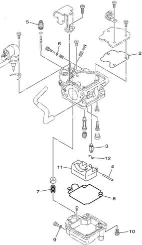 طقم تصليح المكربن ​​لمحرك القارب 6BL-W0093-00-00 لياماها 4-السكتة الدماغية 25hp المحركات الخارجية F25 T25 F25D F25L F25S T25LA in Saudi Arabia