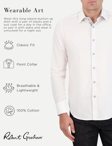 Robert Graham Men’s Wayfarer Long-Sleeve Button-Down Shirt in Saudi Arabia