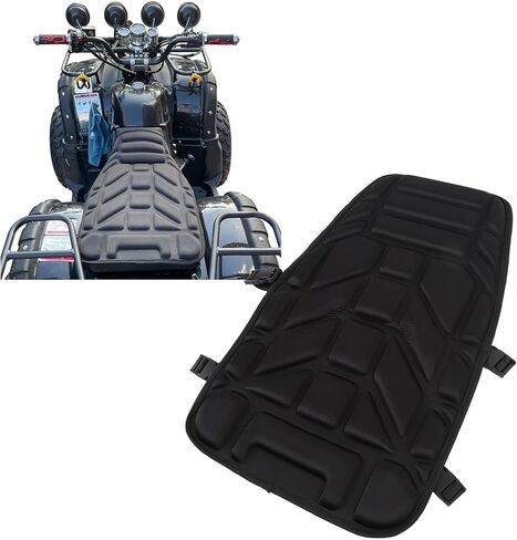 غطاء مقعد Acouto ATV مبطن وممتص للصدمات ومضاد للانزلاق لمقعد الدراجة النارية لمعظم عربات الثلوج باللون الأسود in Kuwait