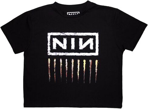 Nine Inch Nails Women's Downward Spiral Crop Top T-Shirt Black | Officially Licensed Merchandise in Saudi Arabia