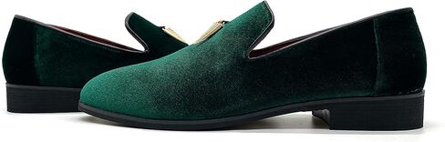 شبشب رجالي من MHB Penny سهل الارتداء مخملي من الجلد السويدي الفاخر، شبشب معدني للتدخين in Kuwait