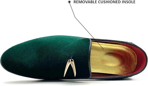 شبشب رجالي من MHB Penny سهل الارتداء مخملي من الجلد السويدي الفاخر، شبشب معدني للتدخين in Kuwait