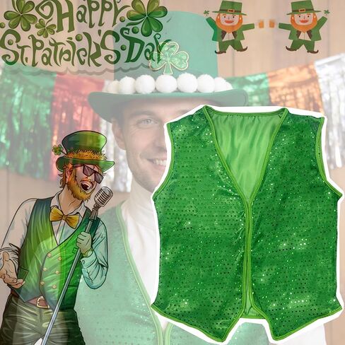 سترة IZUS St. Patrick's Day الأيرلندية الخضراء خفيفة الوزن للحفلات الاحتفالية للرجال في العطلات الأيرلندية متوسطة الحجم in Saudi Arabia