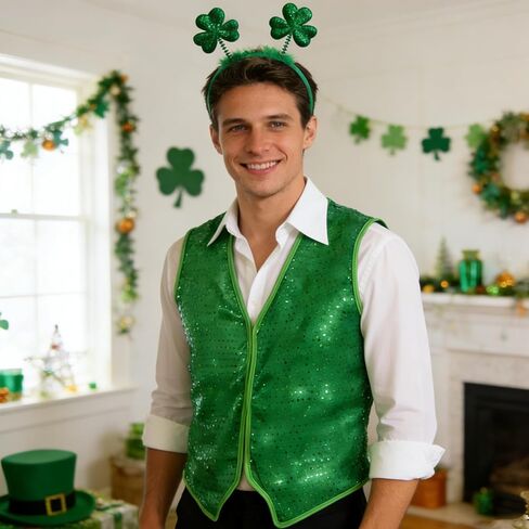 سترة IZUS St. Patrick's Day الأيرلندية الخضراء خفيفة الوزن للحفلات الاحتفالية للرجال في العطلات الأيرلندية متوسطة الحجم in Saudi Arabia