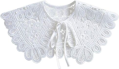 Joyci Women's Lace Hollow Floral Fake Collar Wrist Cuffs Shawl False Collar for Women Teens Girls in Saudi Arabia