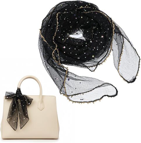 وشاح لامع، 31.5 بوصة مربعة لامعة وشاح الرأس الترتر وشاح الرأس للنساء باندانا وشال متعدد الاستخدامات in Kuwait