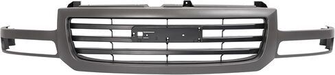 Grill Compatible with 2003-2006 GMC Sierra 1500|2007 GMC Sierra 1500 Classic|2003-2004 GMC Sierra 2500 Replacement for 19130790 GM1200476 Front Bumper Textured Grille Gray+Black Plastic(ABS) in Saudi Arabia