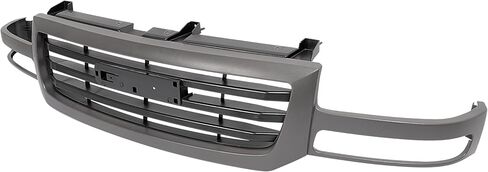 Grill Compatible with 2003-2006 GMC Sierra 1500|2007 GMC Sierra 1500 Classic|2003-2004 GMC Sierra 2500 Replacement for 19130790 GM1200476 Front Bumper Textured Grille Gray+Black Plastic(ABS) in Saudi Arabia